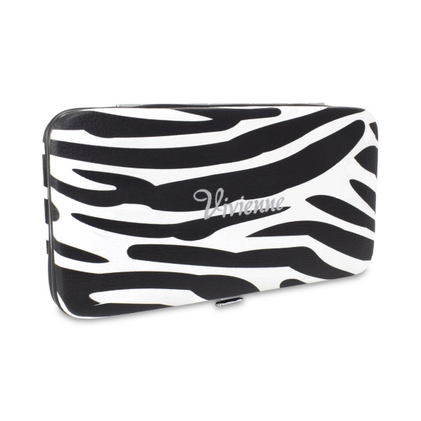 Vivienne Пенал-книжка с резиновыми ячейками, Черно-Белая зебра купить - 0