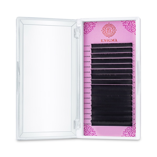 Enigma Ресницы микс, черные, 0.10/C+/7-14 мм, 16 линий купить - 0