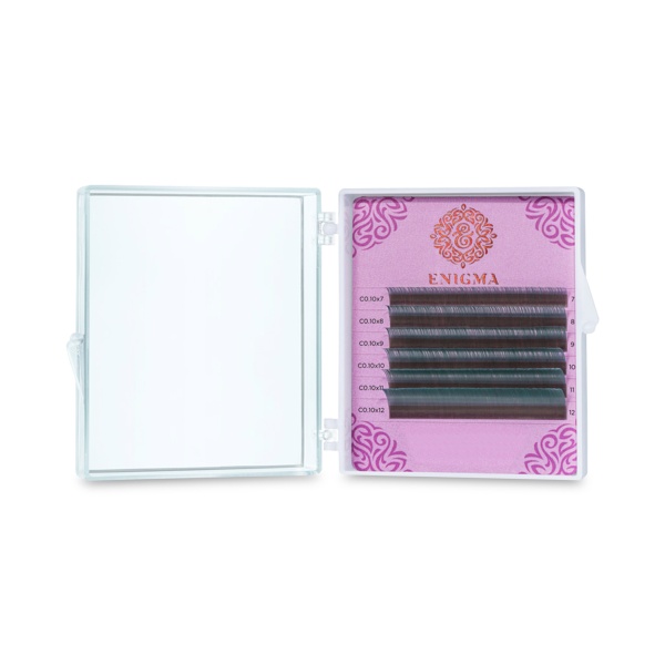 Enigma Ресницы микс, цветные, Mint, 0.10/C/7-12 мм, 6 линий купить - 0