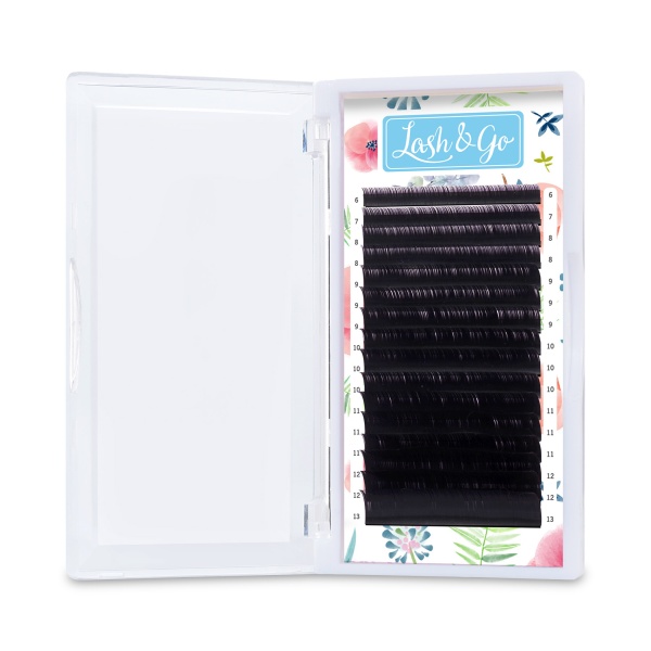 Lash&Go Ресницы микс, черные, 0.10/D+/8 мм, 16 линий купить - 0