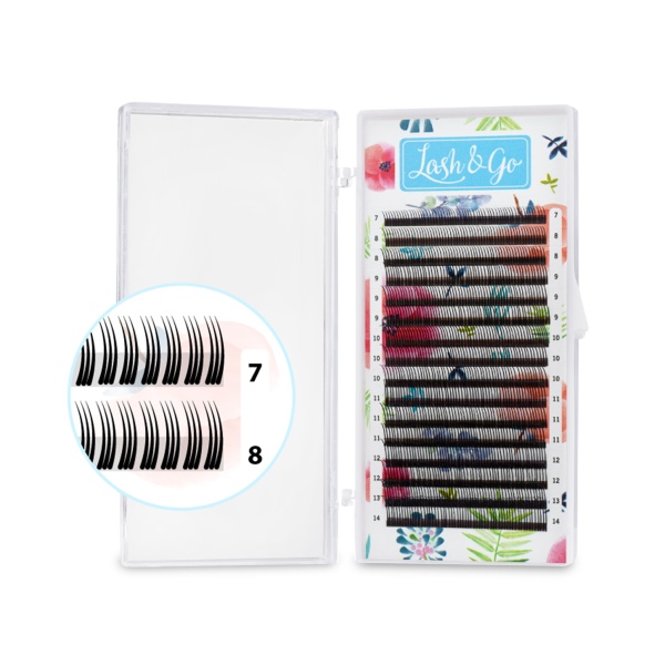 Lash&Go Ресницы микс, черные, 3D 0,07/D/7-14 мм, 16 линий купить - 0