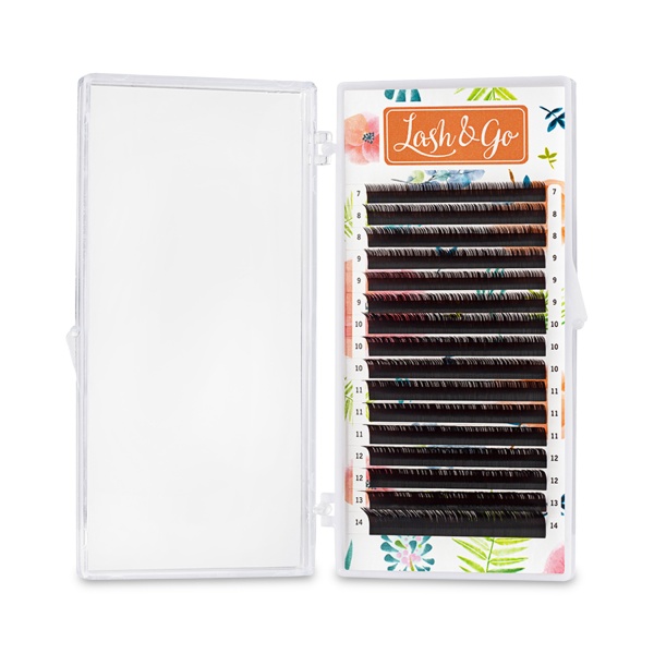 Lash&Go Ресницы, коричневые Эспрессо, 0.07/L/9 мм, 16 линий купить - 0