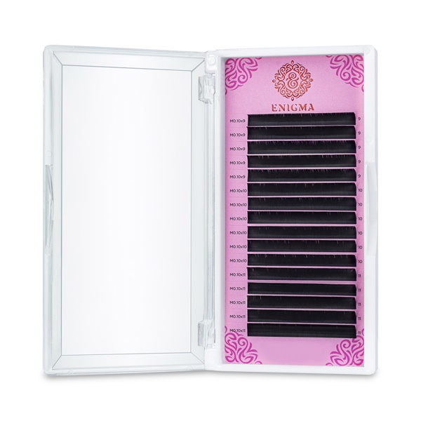 Enigma Ресницы микс, черные, 0.07/M/9-11 мм, 16 линий купить - 0