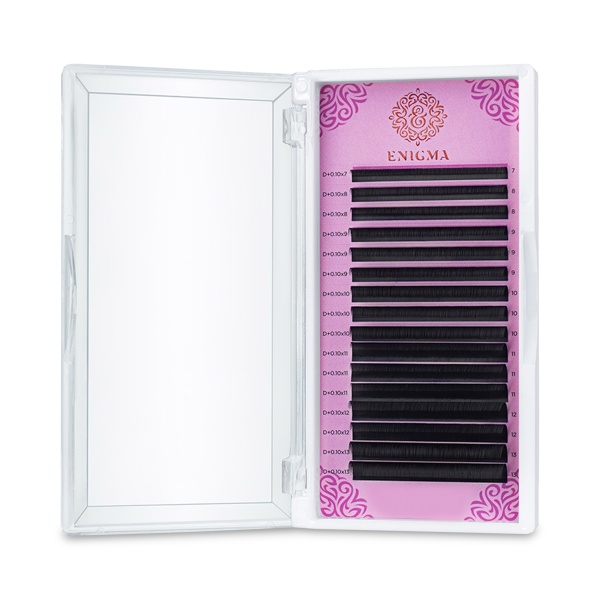 Enigma Ресницы микс, черные, 0.15/D+/7-13 мм, 16 линий купить - 0