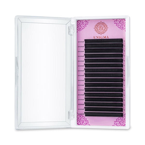 Enigma Ресницы, черные, 0.07/D+/9 мм, 16 линий купить - 0