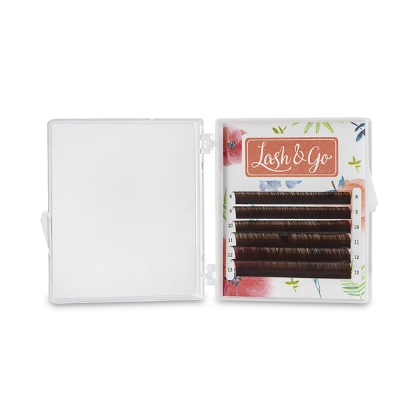 Lash&Go Ресницы микс, коричневые Эспрессо, 0.15/C/13-16 мм, 6 линий купить - 0