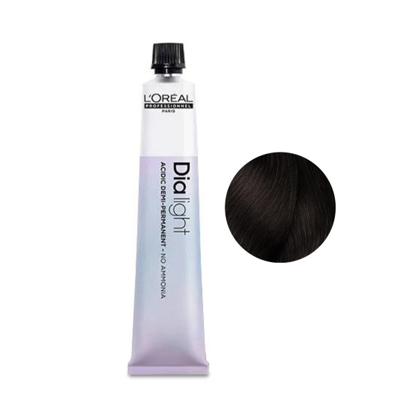 L'Оreаl Prоfessiоnnel Гель-крем тон-в-тон без аммиака Diа Light, 4.15 шатен пепельный красное дерево, 50 мл купить - 0