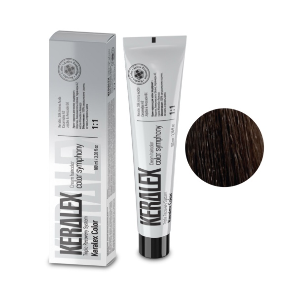 Keralex Крем-краска для волос Hair Color, 7.9 Dark Blonde Cold Chocolate Темный блондин коричнево холодный, 100 мл купить - 0