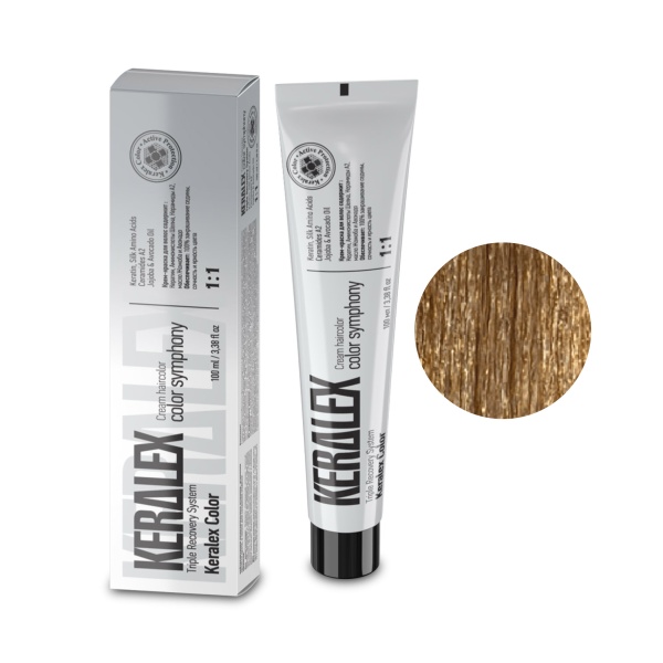 Keralex Крем-краска для волос Hair Color, 9.7 Light Blonde Beige Светлый блондин бежевый, 100 мл купить - 0