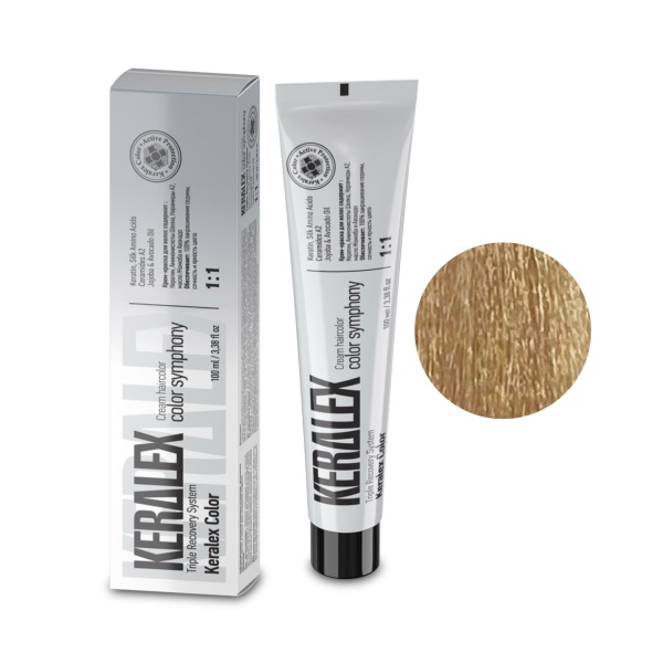 Keralex Крем-краска для волос Hair Color, 9.73 Light Blonde Beige-Gold Светлый блондин бежево-золотистый, 100 мл купить - 0