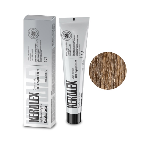 Keralex Крем-краска для волос Hair Color, 9.78 Light Blonde Beige Pearl Светлый блондин бежево-перламутровый, 100 мл купить - 0