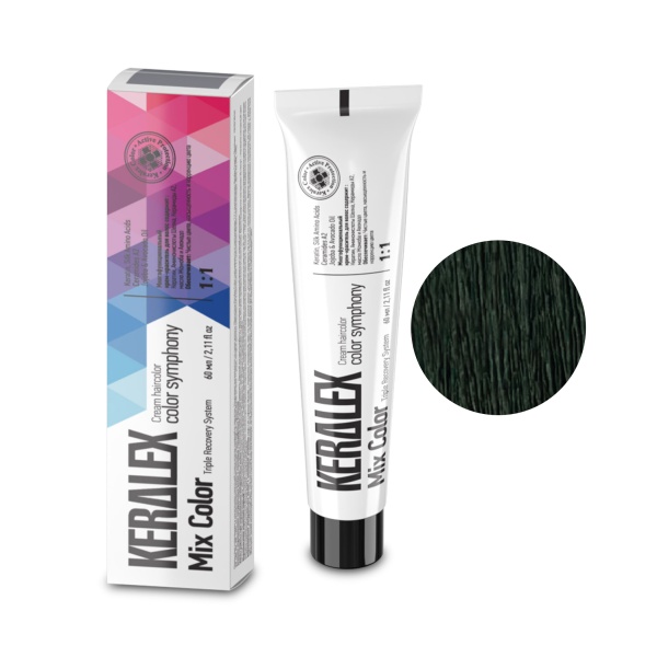 Keralex Крем-краска для волос Mix, Green Зеленый, 100 мл купить - 0