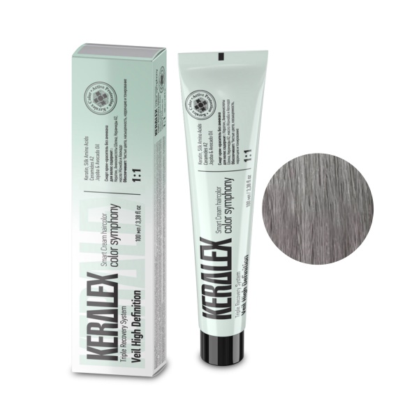 Keralex Крем-краска для волос Veil HD, Ash Пепельный, 100 мл купить - 0