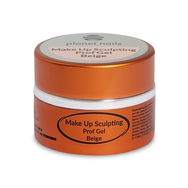 Planet Nails Моделирующий гель Make Up Sculpting Prof Gel, бежевый Beige, 50 гр купить - 0