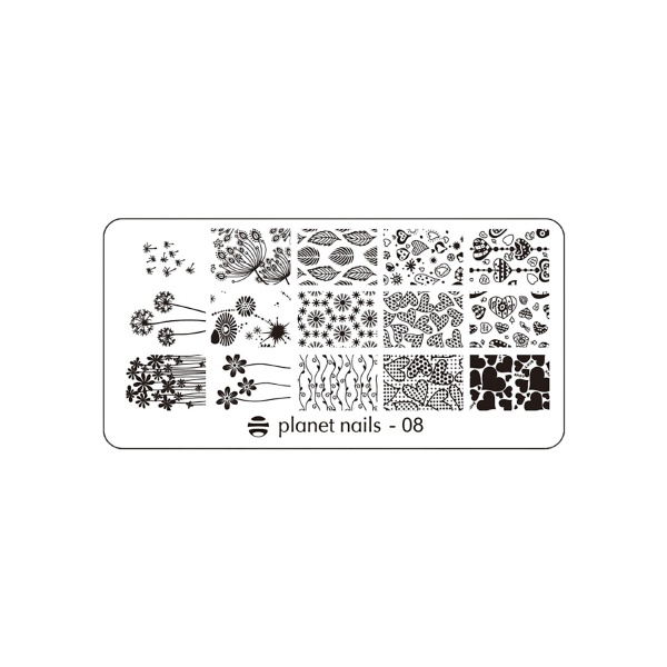 Planet Nails Пластина для Stamping Nail Art, №8 купить - 0
