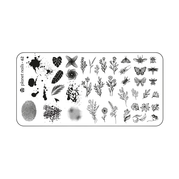 Planet Nails Пластина для Stamping Nail Art, №62 купить - 0