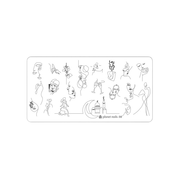 Planet Nails Пластина для Stamping Nail Art, №56 купить - 0