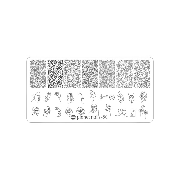 Planet Nails Пластина для Stamping Nail Art, №50 купить - 0