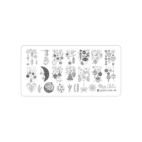 Planet Nails Пластина для Stamping Nail Art, №48 купить - 0
