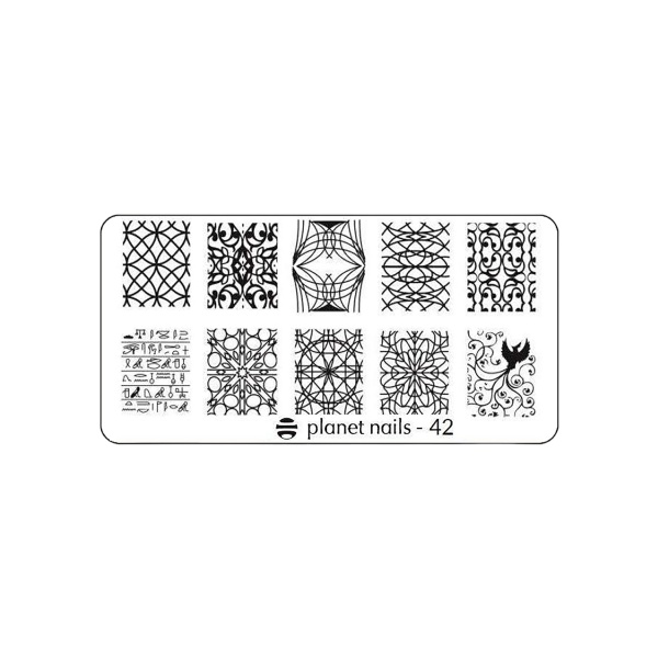 Planet Nails Пластина для Stamping Nail Art, №42 купить - 0