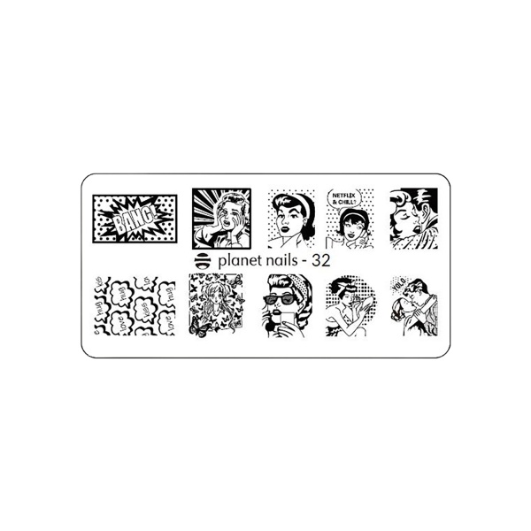 Planet Nails Пластина для Stamping Nail Art, №32 купить - 0