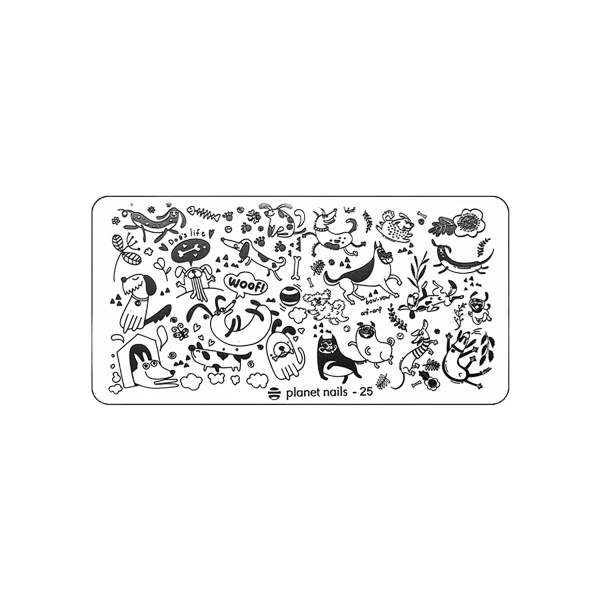 Planet Nails Пластина для Stamping Nail Art, №25 купить - 0
