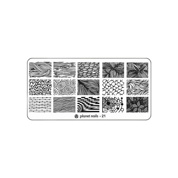 Planet Nails Пластина для Stamping Nail Art, №21 купить - 0
