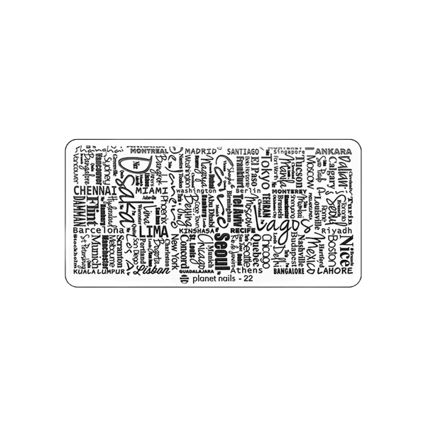 Planet Nails Пластина для Stamping Nail Art, №22 купить - 0