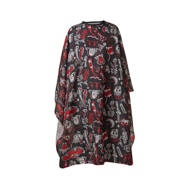 Harizma Накидка парикмахерская, Barber's Horror, 140 см х 160 см, чёрный купить - 0