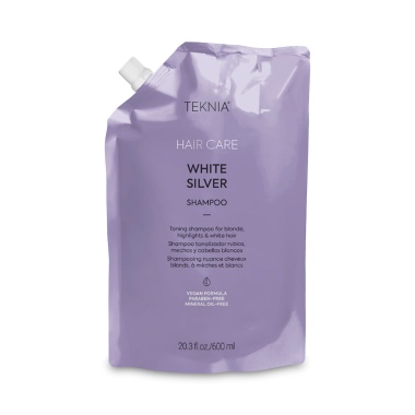 Lakme Тонирующий шампунь для нейтрализации желтого оттенка White Silver Shampoo, 600 мл купить