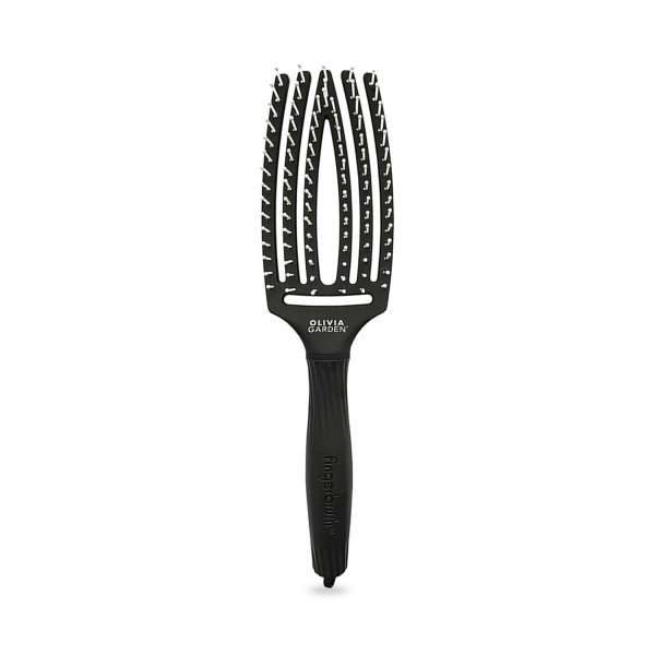 Olivia Garden Щетка для волос Fingerbrush Care Iconic Nylon Bristles, Black, M купить - 0