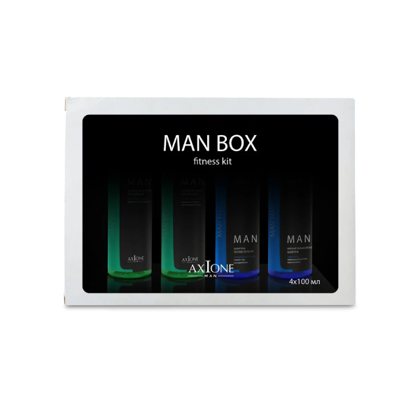 Axione Laboratory Набор для мужчин Fitness Box: 2 геля для душа и 2 шампуня, 4 шт x 100 мл купить - 0