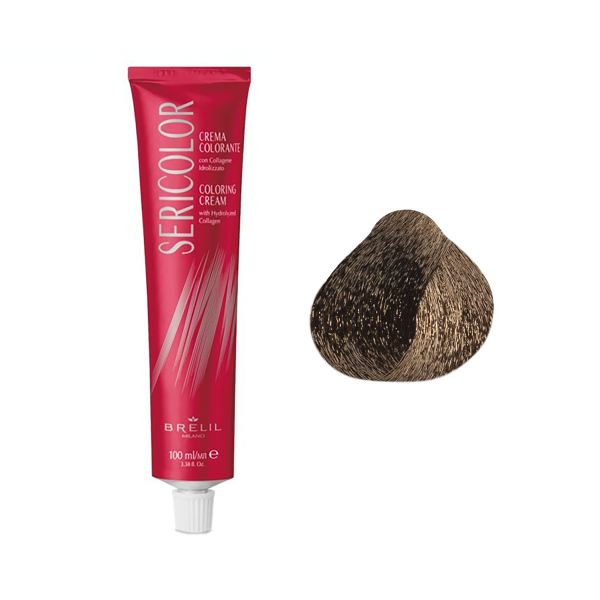 Brelil Professional Крем-краска для волос Sericolor, 6.0 Интенсивный тёмный блонд, 100 мл купить - 0