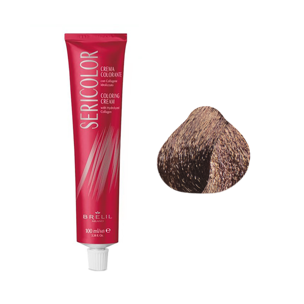 Brelil Professional Крем-краска для волос Sericolor, 6.35 Тёмнный блонд золотистый махагон, 100 мл купить - 0
