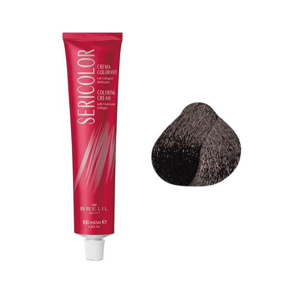 Brelil Professional Крем-краска для волос Sericolor, 2.2 Радужный шатен, 100 мл купить - 0