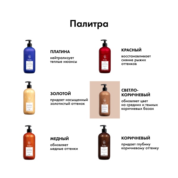 Kydra Le Salon Оттеночная маска с маслом манго и фундука Color Boosting Mask, светло-коричневый Hazelnut, 500 мл купить - 4