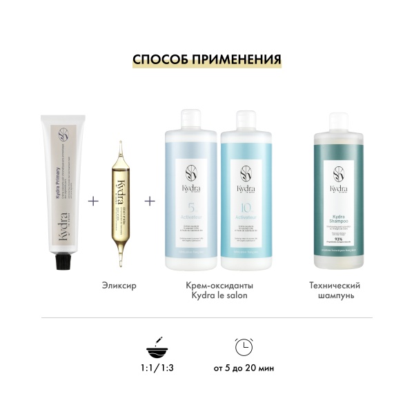 Kydra Le Salon Усилитель цвета Primary, Cиний Bleu, 60 мл купить - 3