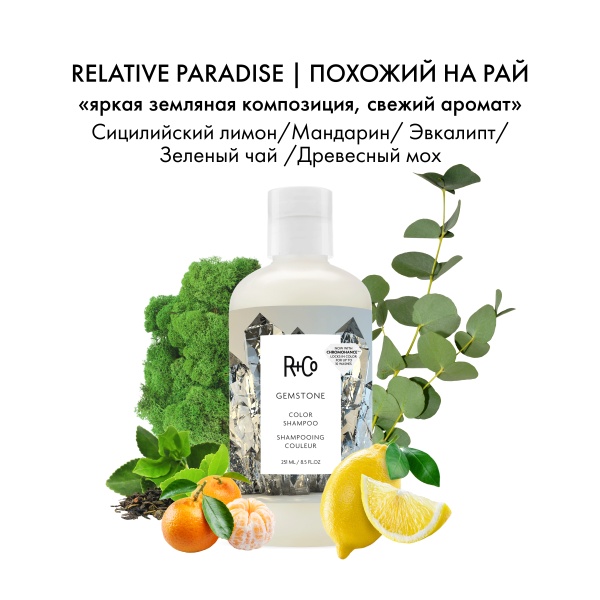 R+Co Шампунь для ухода за цветом с комплексом Калейдоскоп ChromoHance™ Gemstone Color Shampoo, 251 мл купить - 3