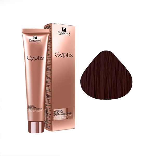 Fauvert Professionnel Перманентный краситель Гиптис Gyptis, 4/56 шатен махагоновый красный, 100 мл купить