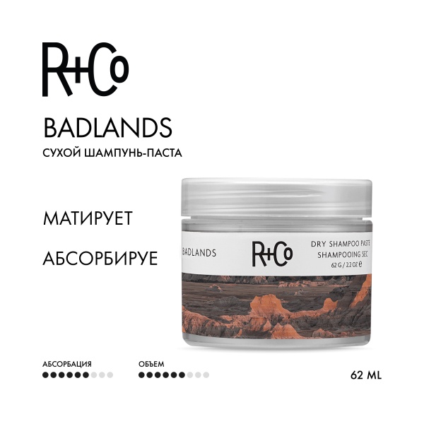 R+Co Сухой шампунь-паста Пустошь Badlands Dry Shampoo Paste, 62 гр купить - 1