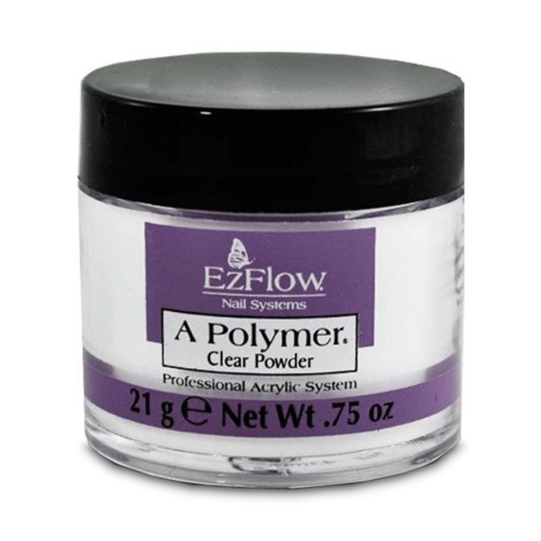 EzFlow Пудра акриловая A-Polymer Clear Acrylic Powder, прозрачная, 21 гр купить - 0
