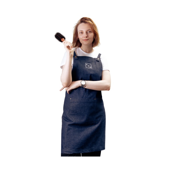Evo Фартук парикмахерский из денима, синий купить - 0