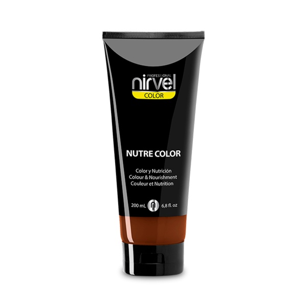 Nirvel Professional Красящая гель-маска питательная Nutre Color, Темный коричневый Dark Brown, 200 мл купить - 0