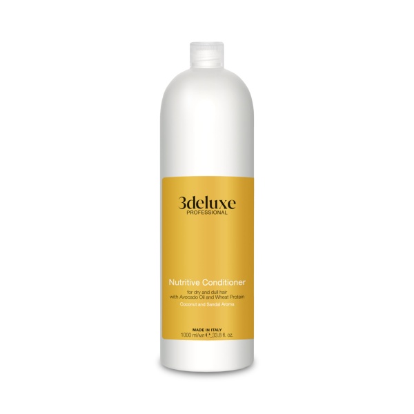 3Deluxe Professional Кондиционер питательный для сухих и ослабленных волос с маслом авокадо и протеинами пшеницы Nutritive Conditioner, 1000 мл купить - 0