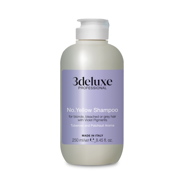 3Deluxe Professional Шампунь антижелтый для светлых, осветленных, мелированных и седых волос No.Yellow Shampoo, 250 мл купить - 0