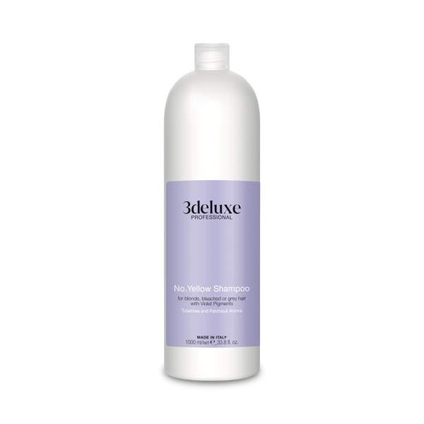 3Deluxe Professional Шампунь антижелтый для светлых, осветленных, мелированных и седых волос No.Yellow Shampoo, 1000 мл купить - 0