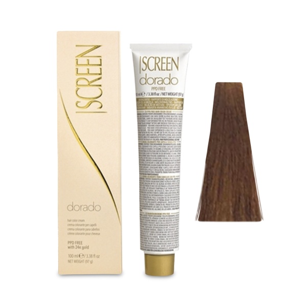 Screen Краска для волос Dorado Hair Color Cream, 7DR 7.34 Медные золотистый блондин, 100 мл купить - 0