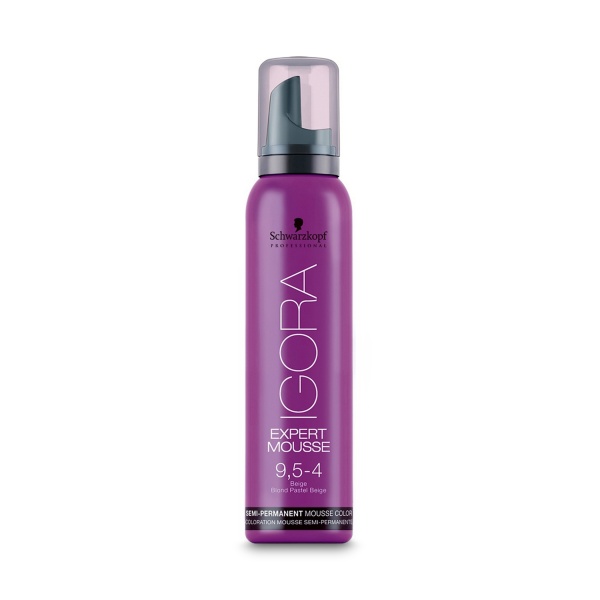 Schwarzkopf Professional Мусс для волос Igora Expert Mousse, 9,5-4 Светлый блондин пастельный бежевый, 100 мл купить - 0