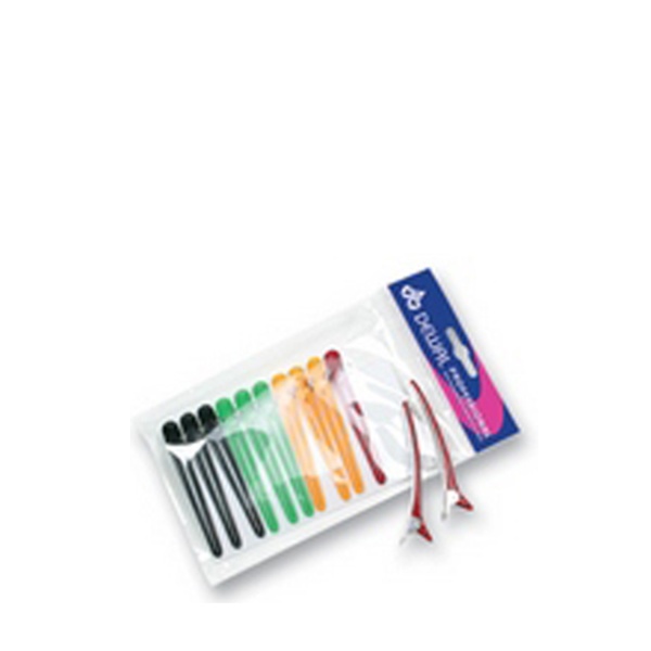 Dewal Pro Зажим для волос цветной, пластик и металл, 8 см, 12 шт купить - 0