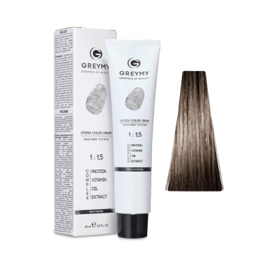 Greymy Перманентный крем краситель Utopia Color Cream, 5N Светлый Брюнет, 60 мл купить